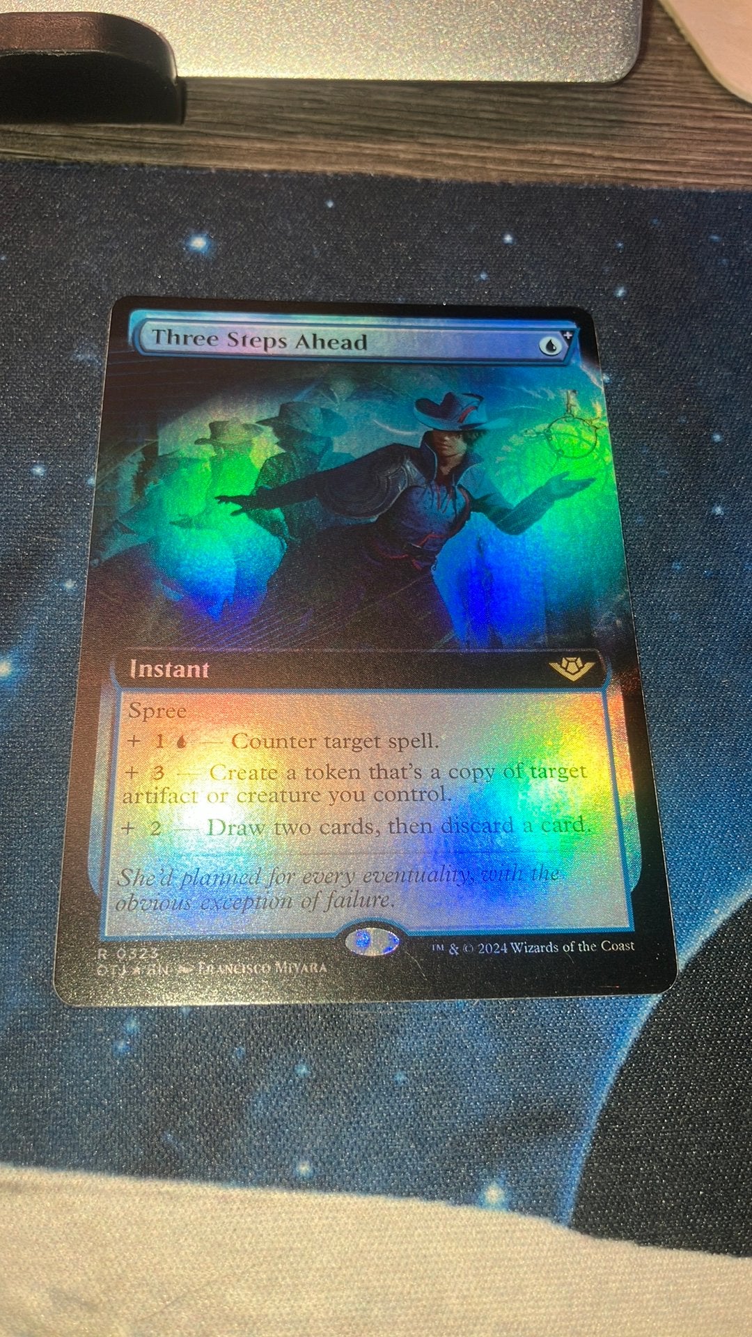 Full art Foil Three steps ahead, Hobby en Vrije tijd, Verzamelkaartspellen | Magic the Gathering, Ophalen of Verzenden, Zo goed als nieuw