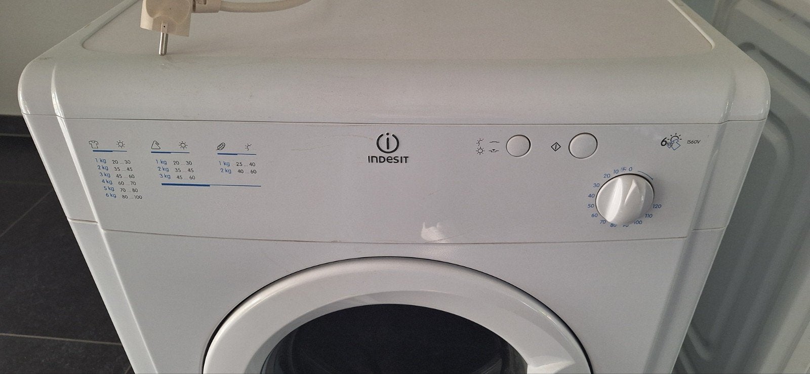 Indesit Afvoerdroger - Goed Werkend, 6 kg, Energieklasse C
