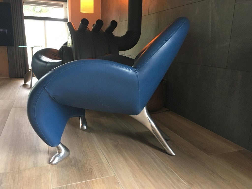 2 x LEOLUX Papageno, kleur blue whale, izgs., Huis en Inrichting, Ophalen, Twee, Blauw, Zo goed als nieuw