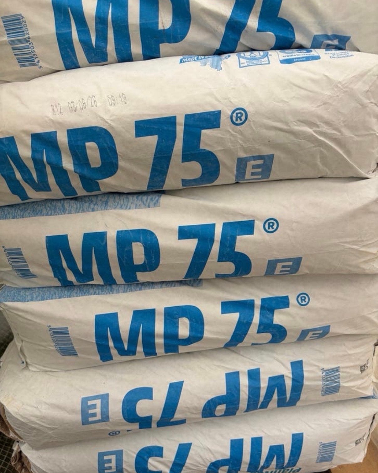 12 Knauf MP 75 E Pleistergips stuc stucwerk - 25 kg zakken, Ophalen, Nieuw