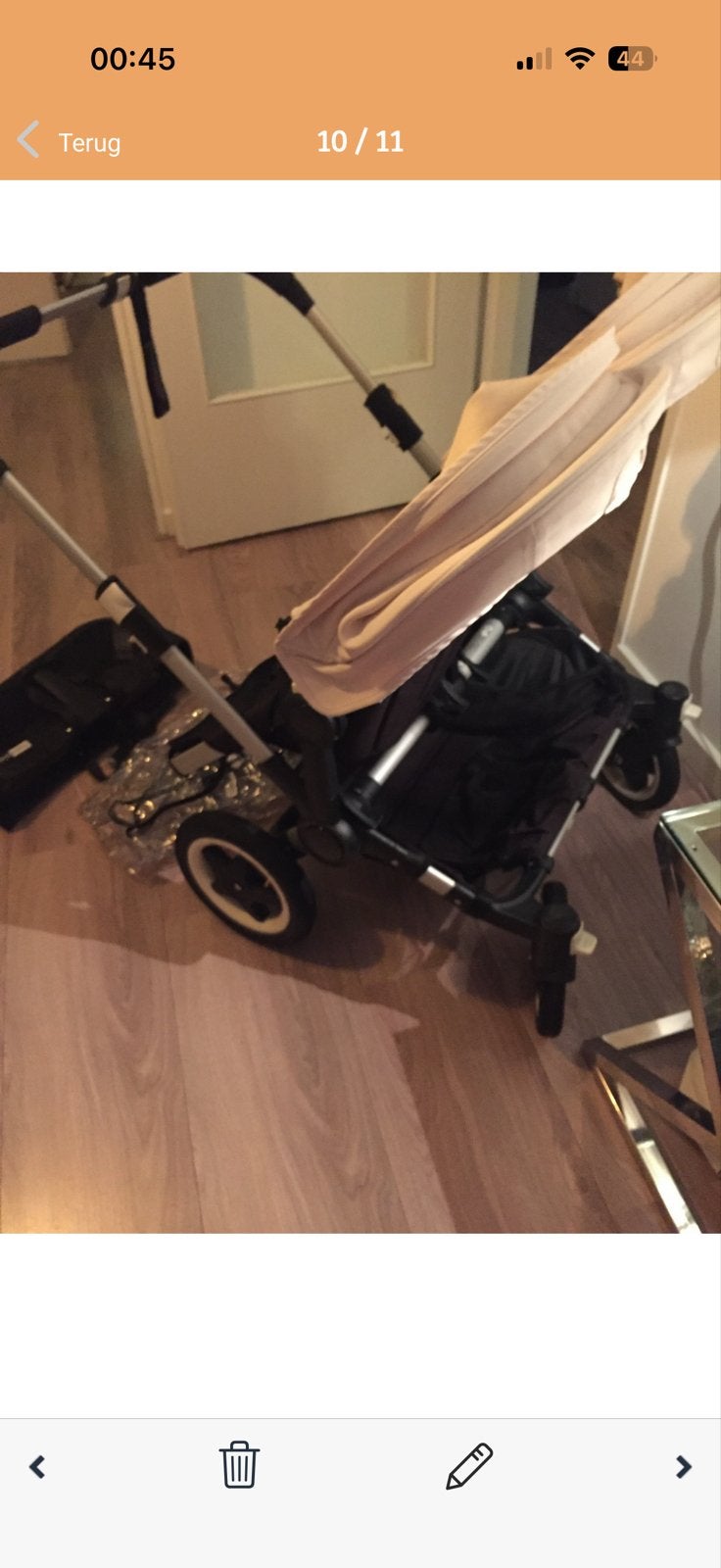 Bugaboo Tweelingwagen Zandkleur - Zo goed als nieuw, Zo goed als nieuw, Ophalen, Kinderwagen, Duowagen