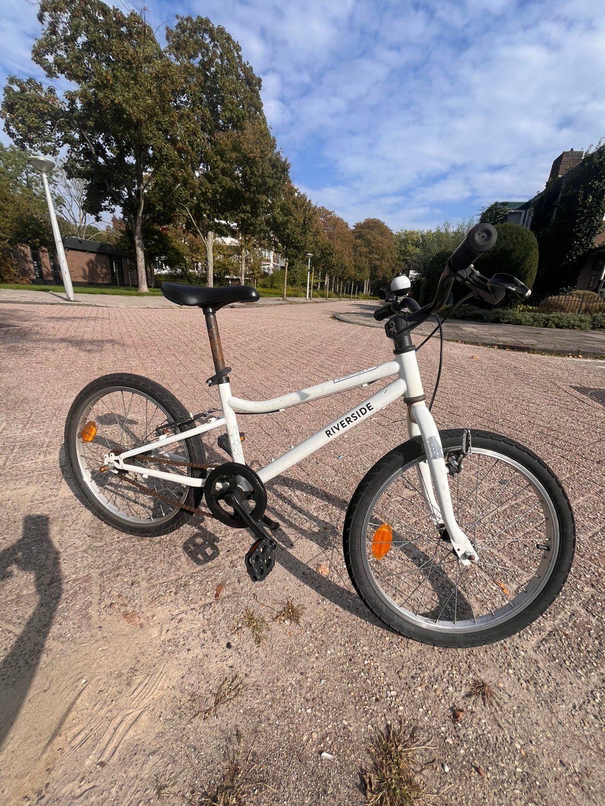 Riverside kinderfiets 20 inch - Wit, Ophalen, Gebruikt, Velgrem, 20 inch of meer