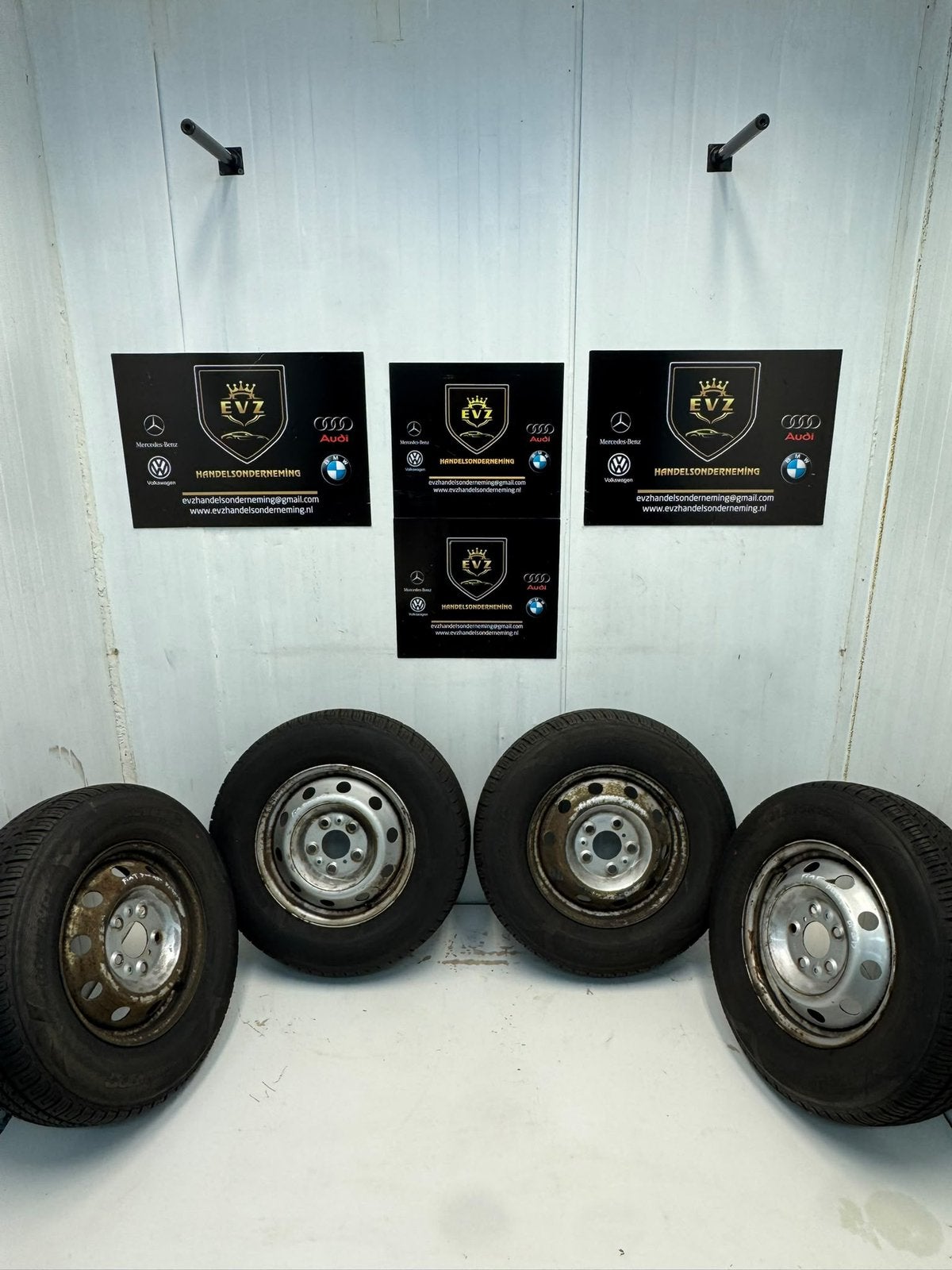 Fiat Ducato bj.2015 stalen velgenset 215/75R16C 5x130 8mm, 16 inch, Banden en Velgen, Ophalen of Verzenden, EVZ Handelsonderneming