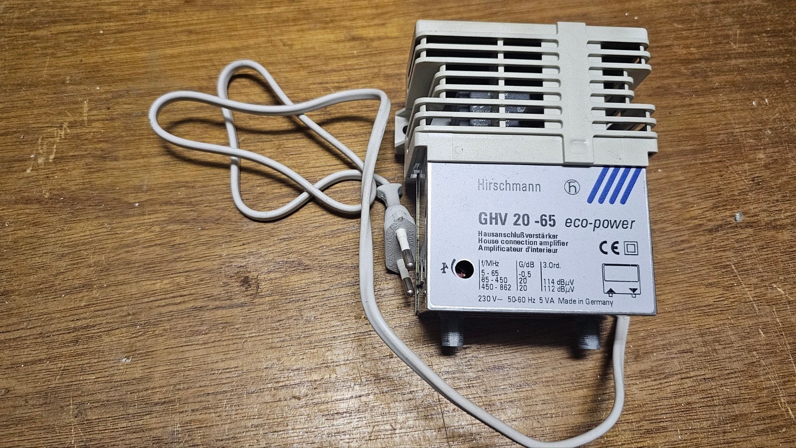 Hirschmann GHV 20-65 eco-power Huisversterker, Ophalen of Verzenden, Gebruikt, Overige merken