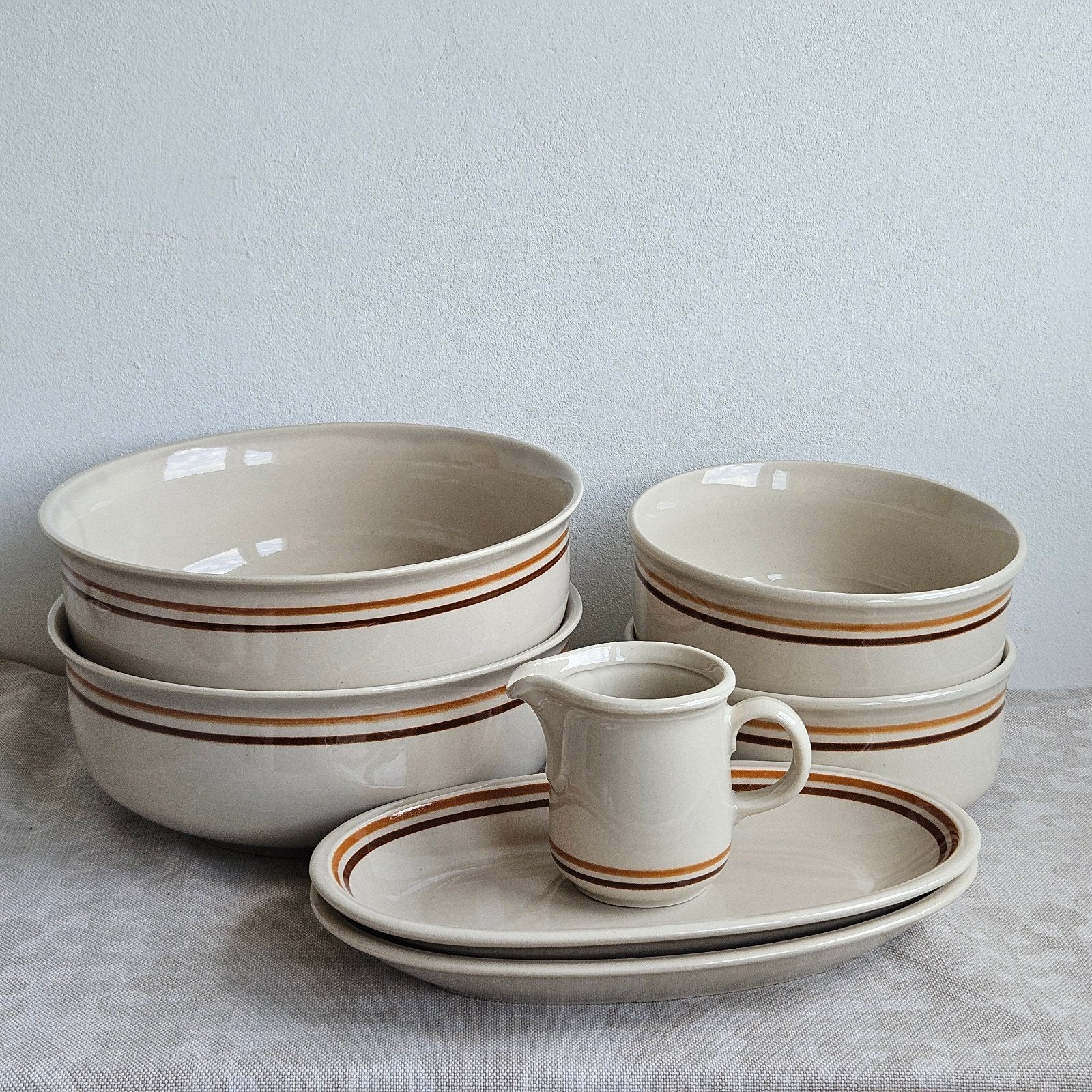 Colditz beige bruine schalenset, Ophalen