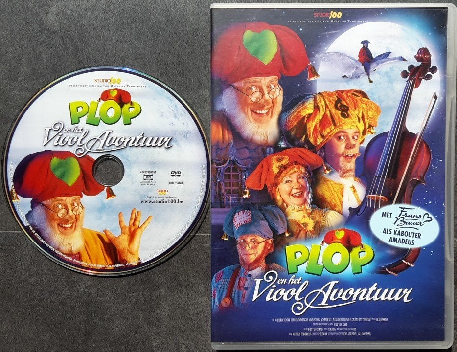 DVD - Kabouter Plop en het Viool Avontuur - Film Studio 100, Alle leeftijden, Zo goed als nieuw, Familie, Film