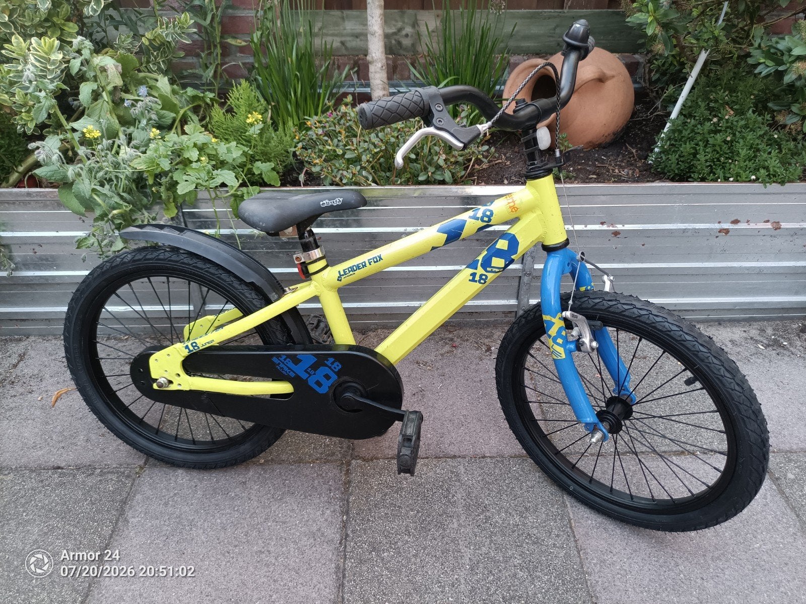 18 inch jongensfiets, Ophalen, Terugtraprem, Gebruikt, Handrem