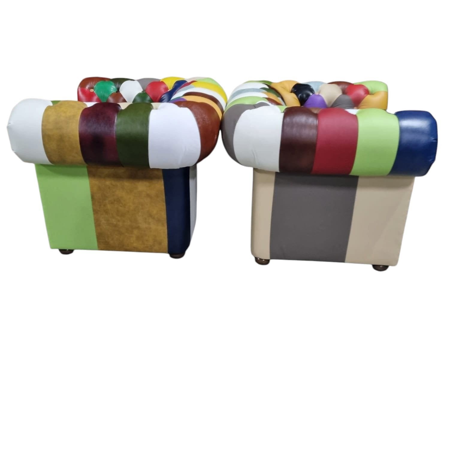 2x Chesterfield Patchwork fauteuil + BEZORGING GRATIS, Huis en Inrichting, Fauteuils, ., Chesterfield, Nieuw, Ophalen of Verzenden