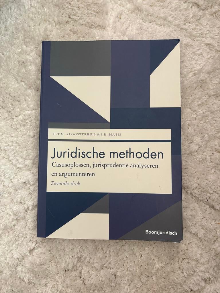 Juridische methoden - Casusoplossen, jurisprudentie analyser, Boeken, Ophalen of Verzenden, Gamma, Zo goed als nieuw, HBO