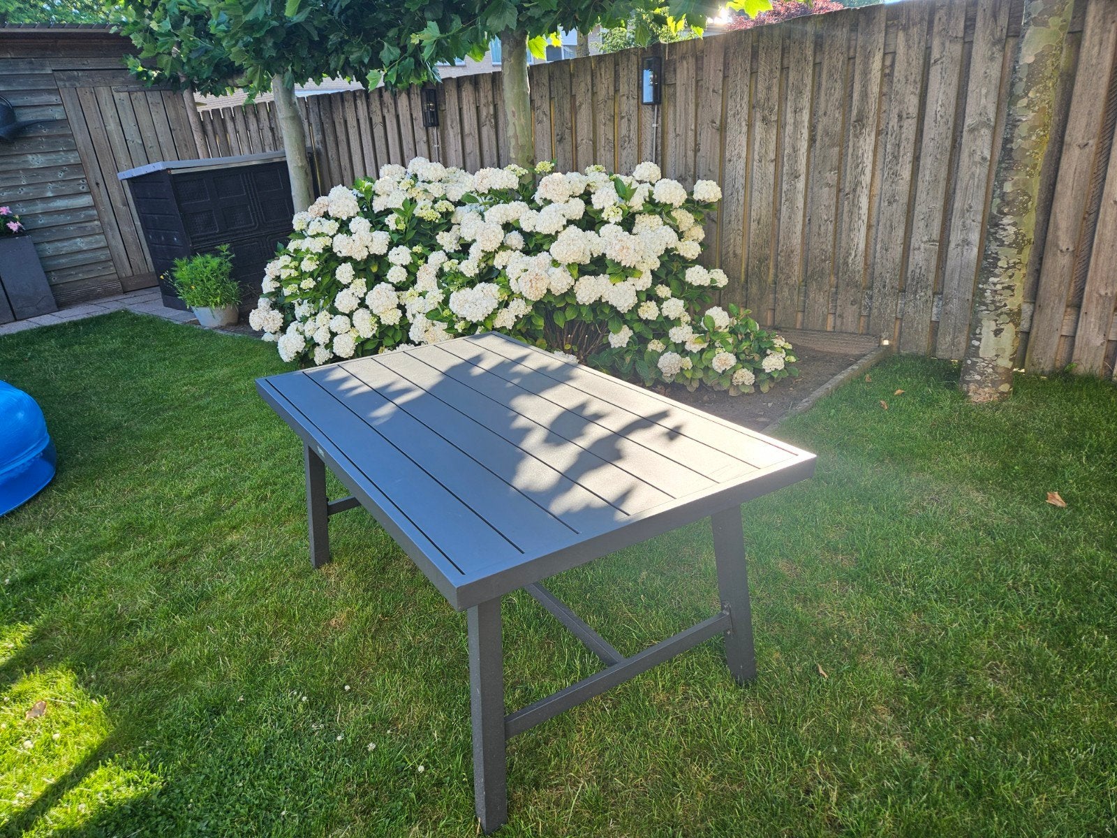 Aluminium Tuintafel Antraciet - 150x88x68 cm, Ophalen of Verzenden
