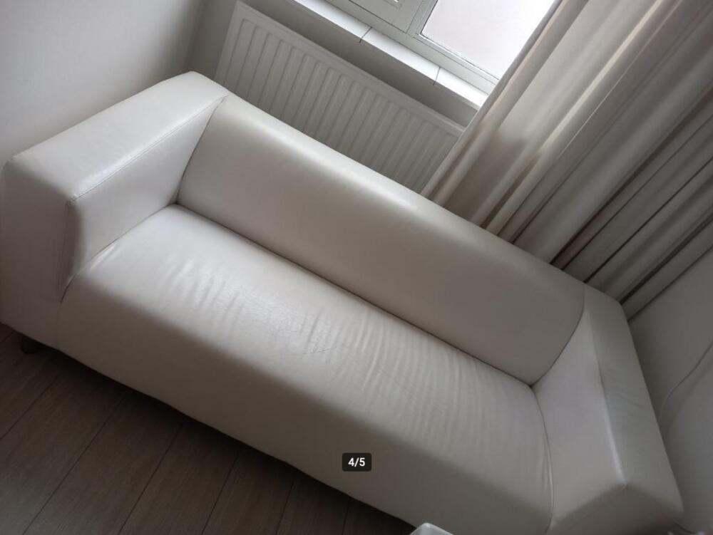 Witte tweezitsbank IKEA - Klippan, Ophalen, Gebruikt, 150 tot 200 cm, Tweepersoons