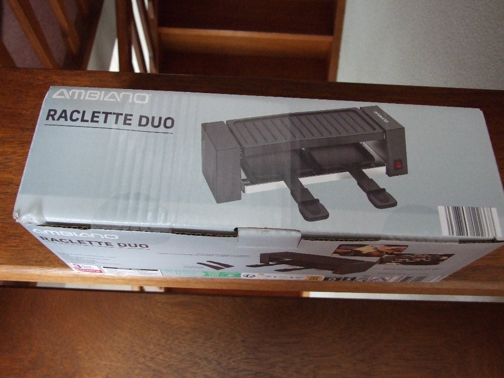 Ambiano Raclette Duo 400Watt voor camping, Ophalen of Verzenden, Nieuw, Minder dan 4 personen