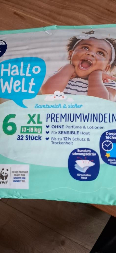 Hallo Welt Premium Luiers en Luierbroekjes Maat 6 XL, Ophalen, Nieuw