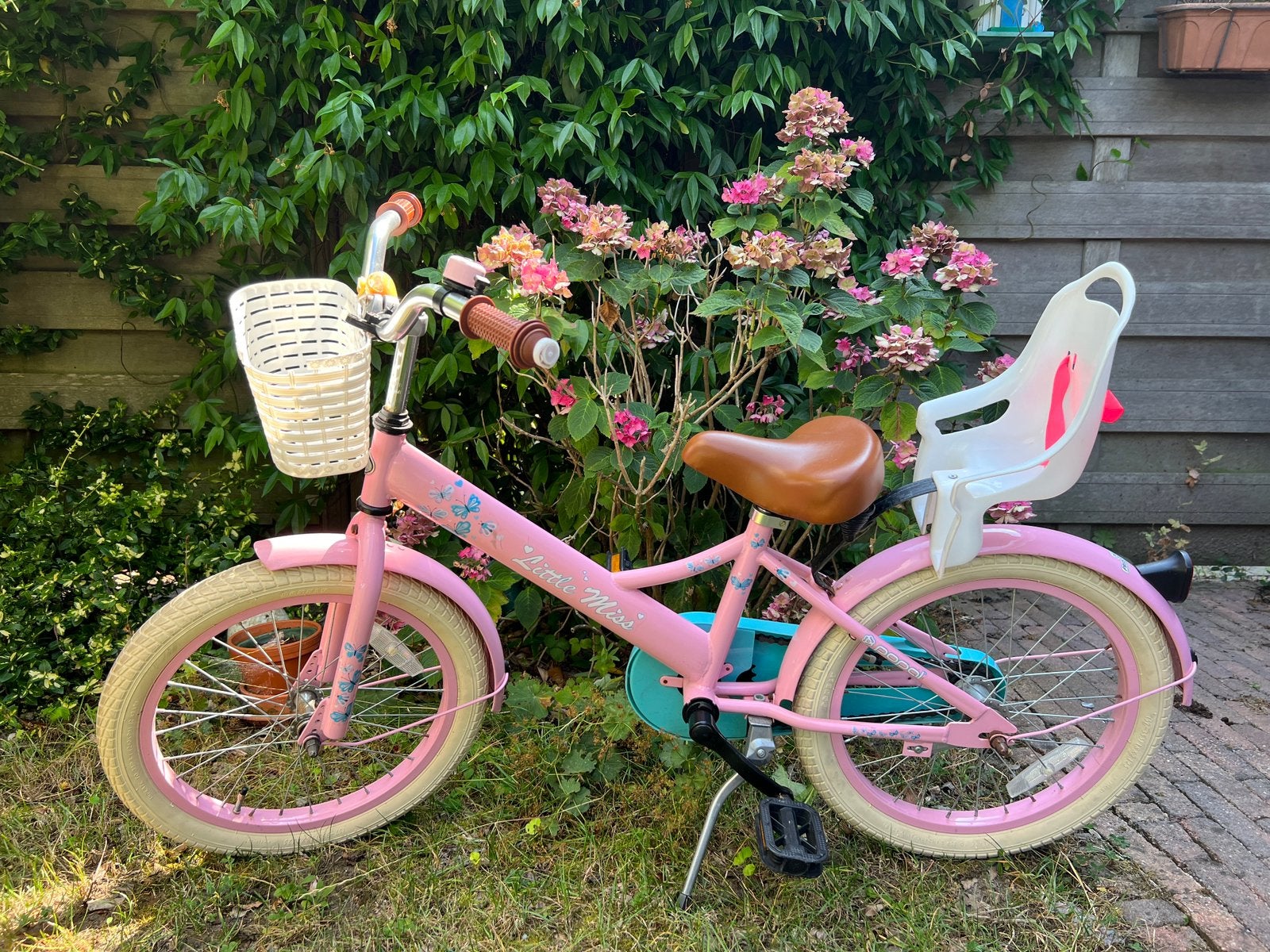 Popal kinderfiets 18 inch roze meisjes fiets, Fietsen en Brommers, Fietsen | Meisjes, Ophalen, Zo goed als nieuw, 18 inch