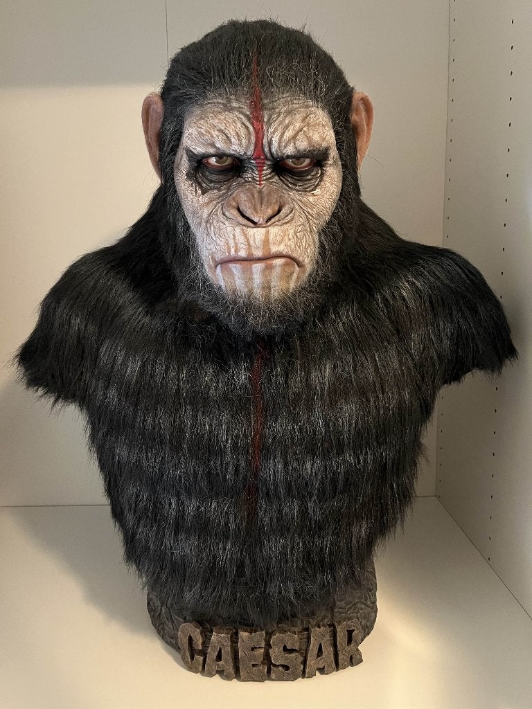 Bluebox Hyper Caesar life size bust war paint version, Ophalen, Zo goed als nieuw, Film, Beeldje, Replica of Model