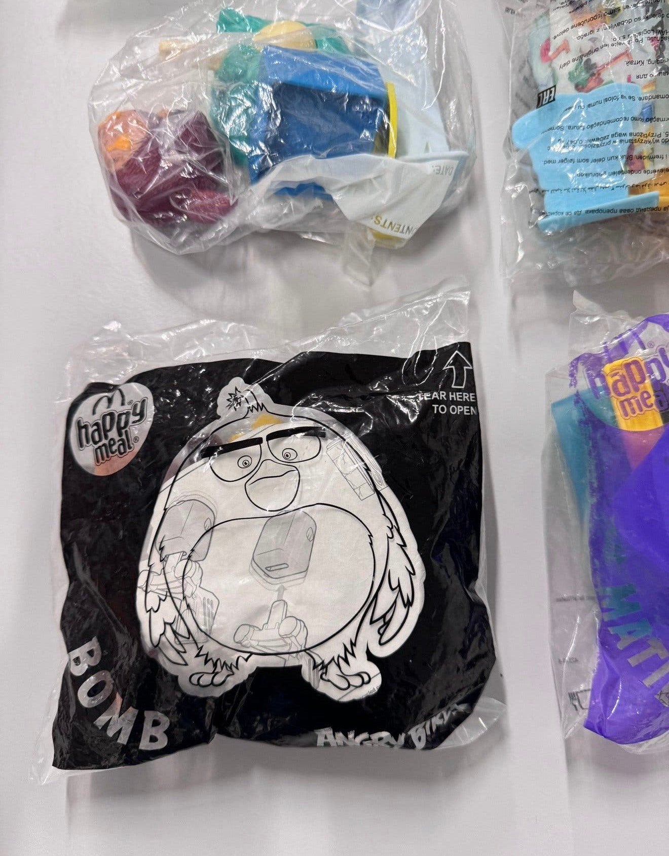 11x Vintage Happy meal McDonalds - speeltjes Angry Birds, P, P, P, Nieuw