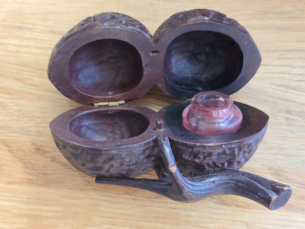 Schwarzwalder uniek handgesneden houten inktstel, Ophalen