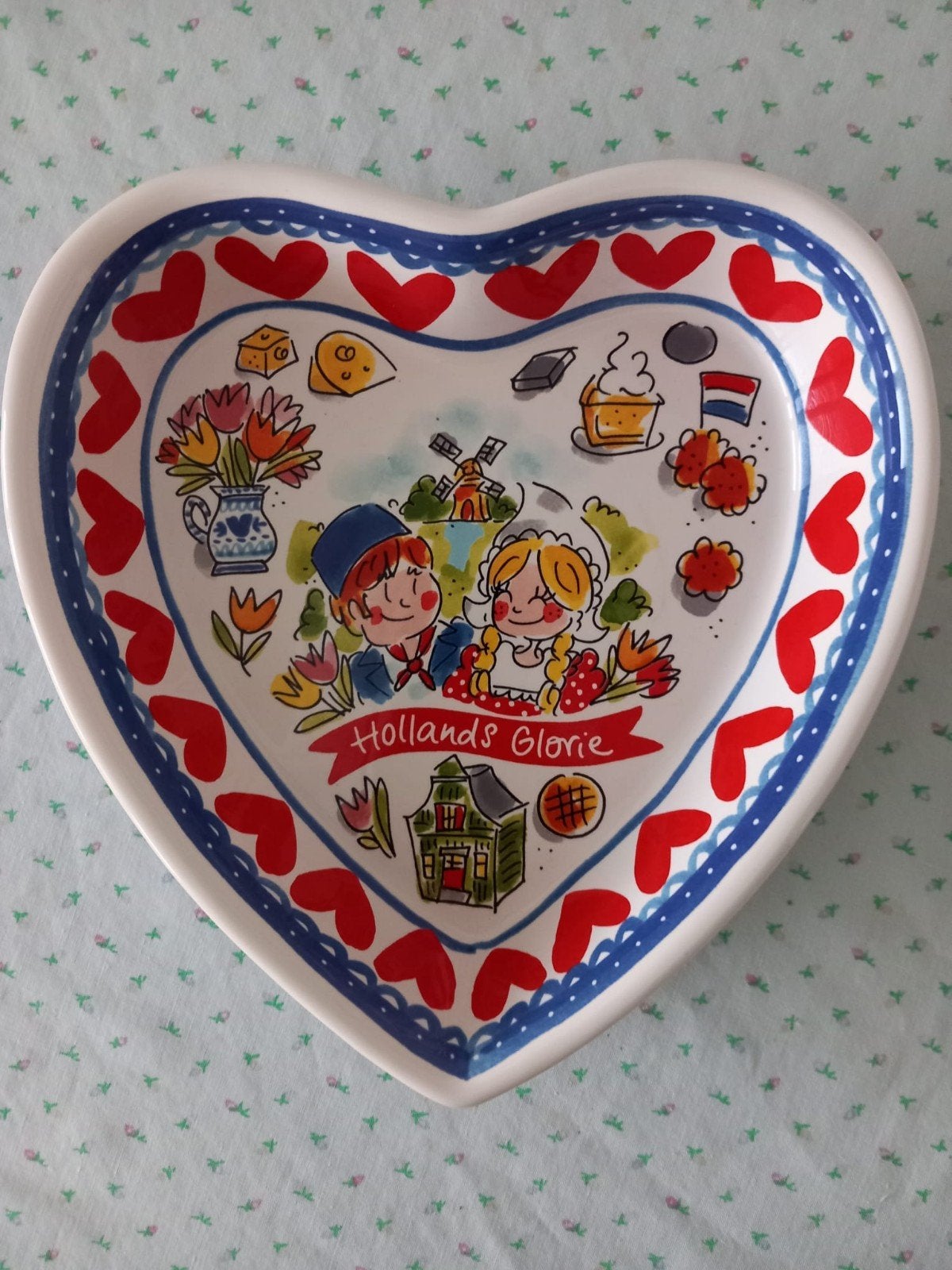Hollands Glorie Hartvormige Schaal - Blond Amsterdam, Huis en Inrichting, Keuken | Servies, Ophalen, Zo goed als nieuw, Aardewerk