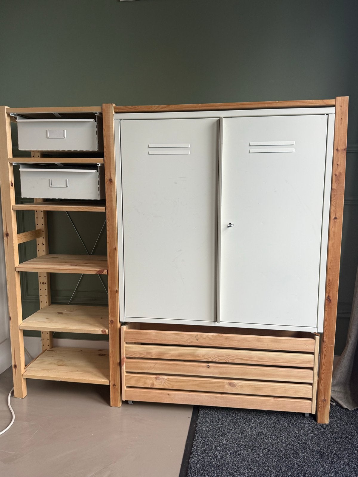 IKEA IVAR kast met stalen deuren en lades, Huis en Inrichting, Ophalen, Gebruikt