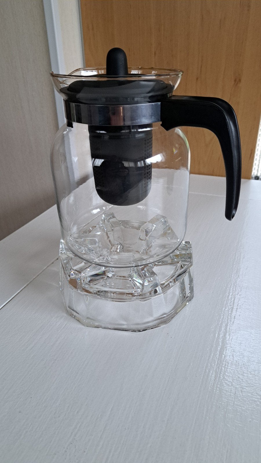 Glazen Theepot met Warmtehouder - Compleet Set, Ophalen of Verzenden