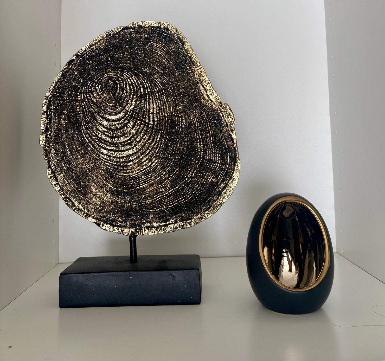 Decoratief object boomstam goudkleurig, Hout, Nieuw, Ophalen of Verzenden, Goud