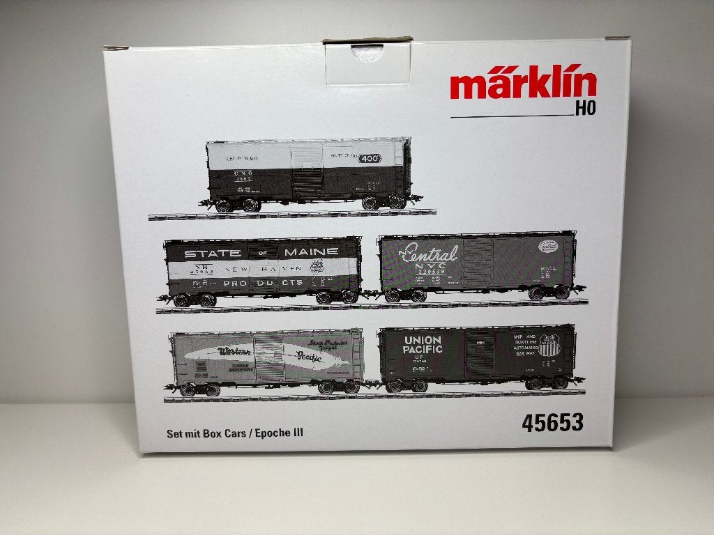 Märklin H0 45653 USA set goederenwagons, Wisselstroom, Treinset, Nieuw, Ophalen of Verzenden
