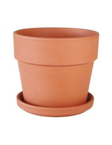bloempoten 16 stuks pot Ø28 cm + schotel Ø26 cm, Rond, Nieuw, Minder dan 40 cm, Balkon