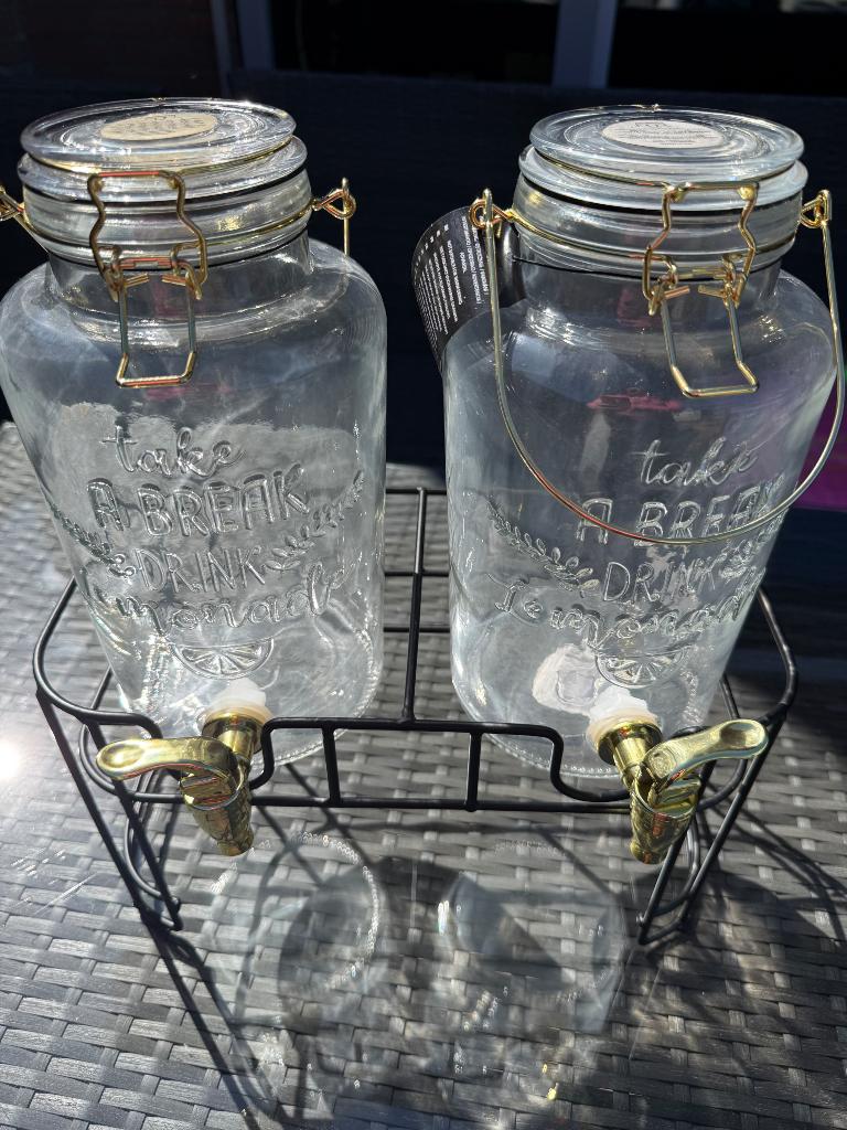 Glazen limonade tap, Overige typen, Ophalen, Nieuw, Glas