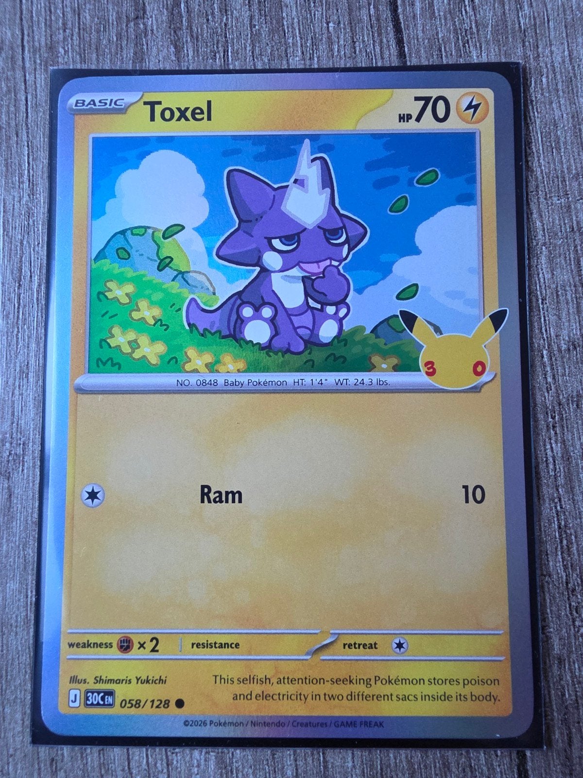 Pokémon Toxel kaart - Onbeschadigd, Ophalen of Verzenden, Zo goed als nieuw, Losse kaart