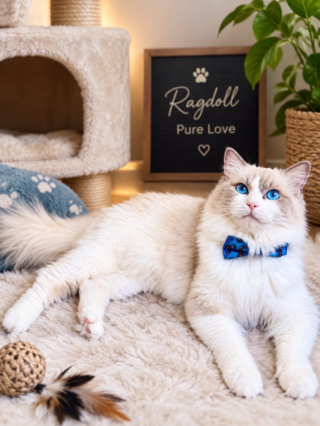 RAGDOLL BLUE BiCOLOR DEKKATER STAMBOOM 💙  (NiET TE KOOP), Dieren en Toebehoren, 0 tot 2 jaar