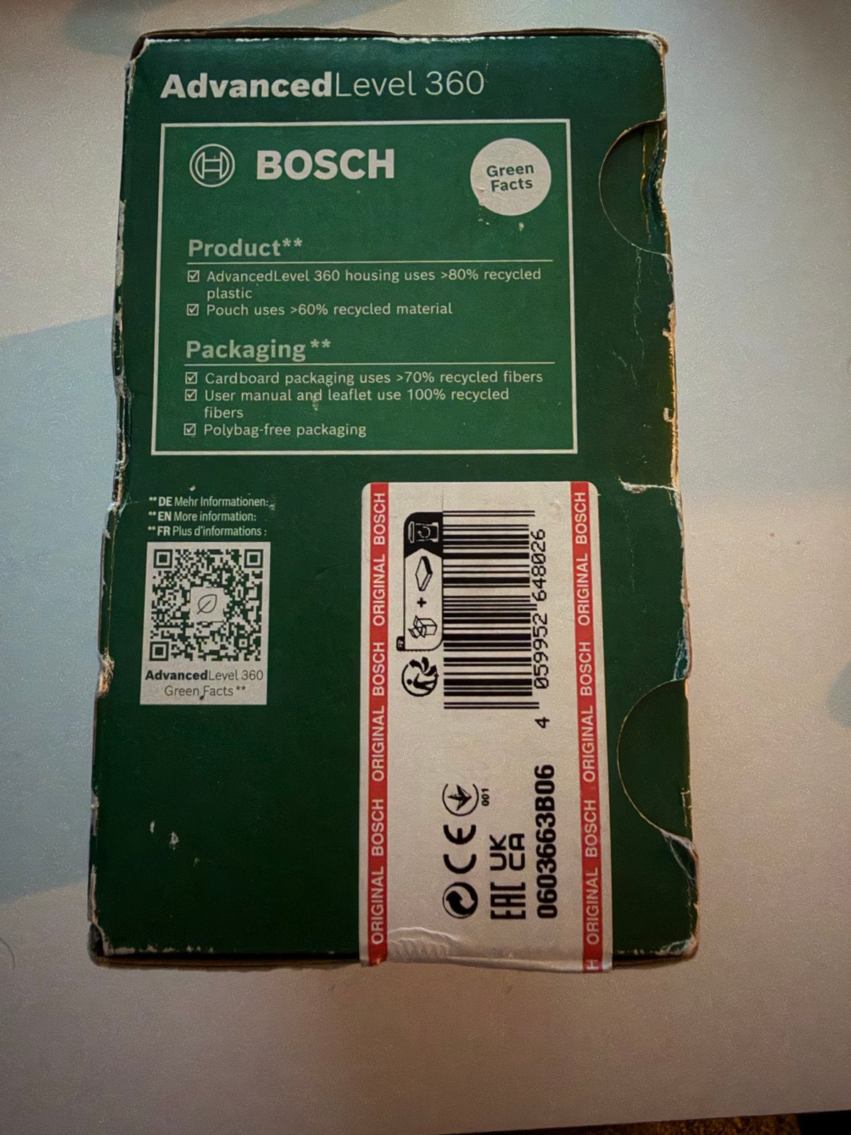 Bosch AdvancedLevel 360 Groene Lijnlaser Nieuw, Ophalen of Verzenden, Nieuw