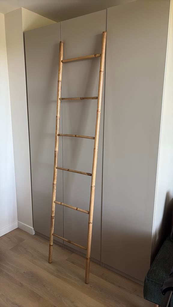 Bamboe ladder voor kleding of handdoeken, Ophalen, Zo goed als nieuw