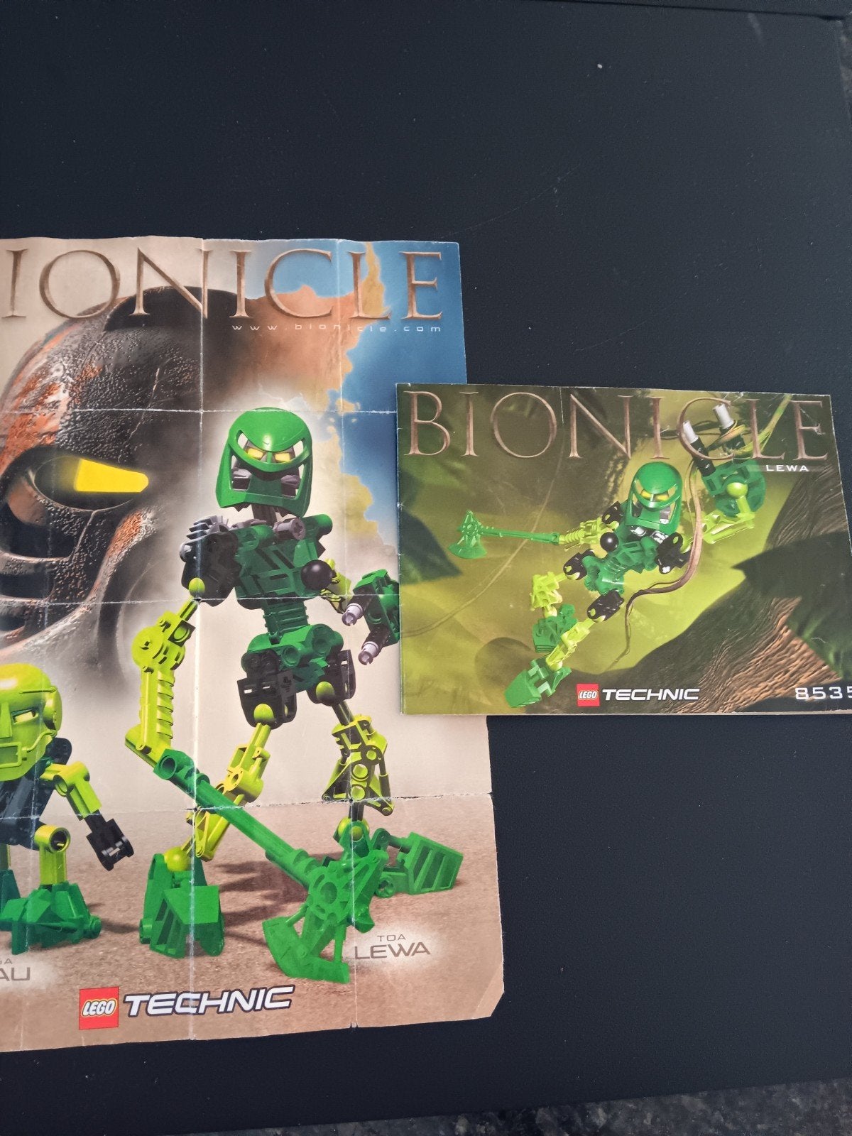 8535 8541 Lego Bionicle Lewa en Turaga Matau met instructies, Gebruikt, Bionicle, Lego, Inclusief instructies