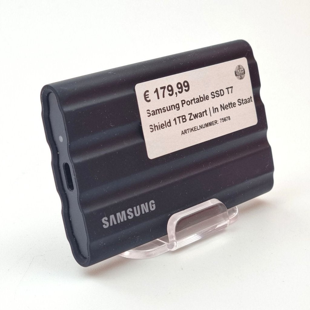 Samsung Portable SSD T7 Shield 1TB Zwart | Nette staat, Samsung, Zo goed als nieuw, Support@Samsung.com, 129, Samsung-ro, Yeongtong-gu
Suwon-si, Gyeonggi-do 16677
South Korea