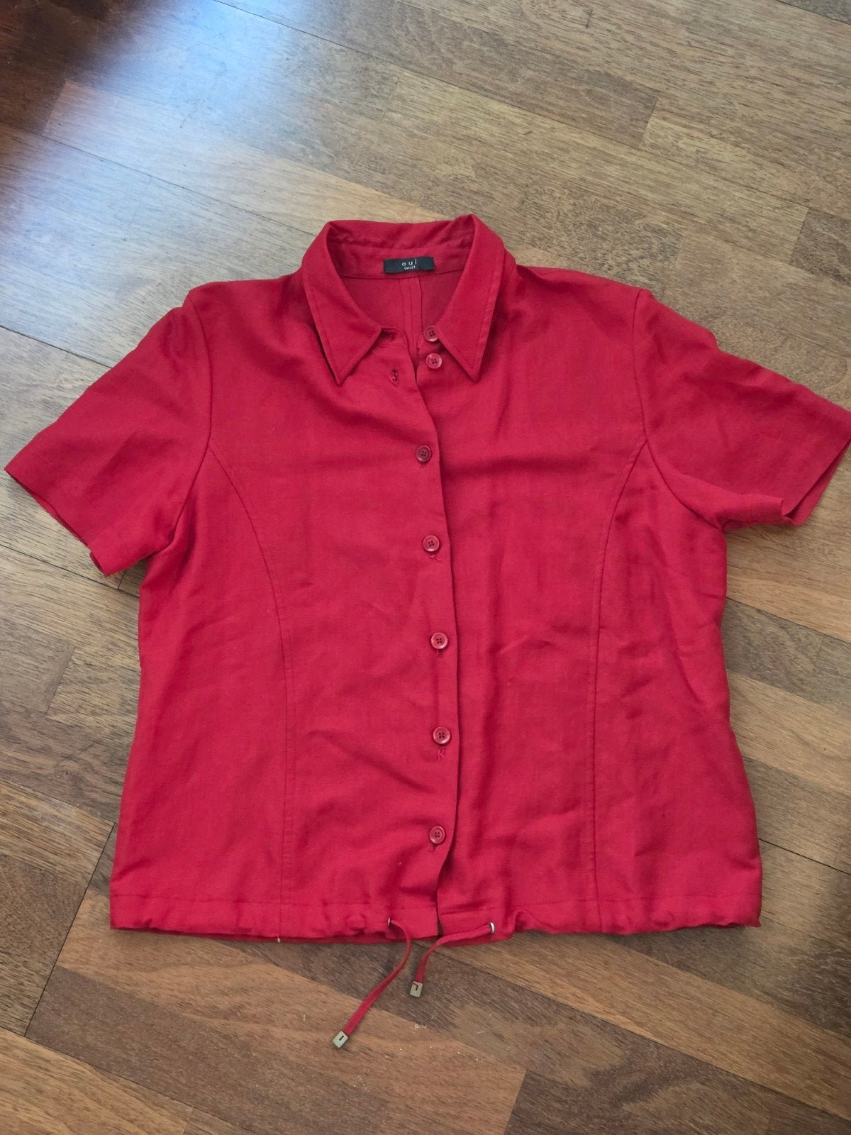 OUI Linnen Blouse Rood Maat L/XL - Nieuw, Ophalen of Verzenden, Nieuw, Maat 42/44 (L), Rood