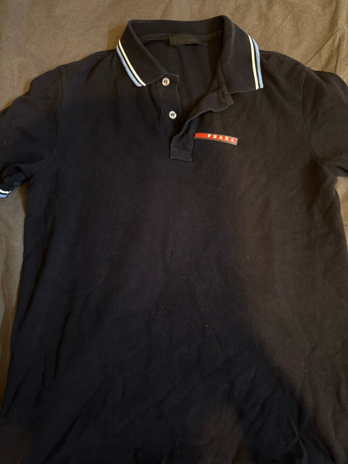 Prada Polo Shirt, Ophalen of Verzenden, Gedragen, Maat 46 (S) of kleiner, Zwart