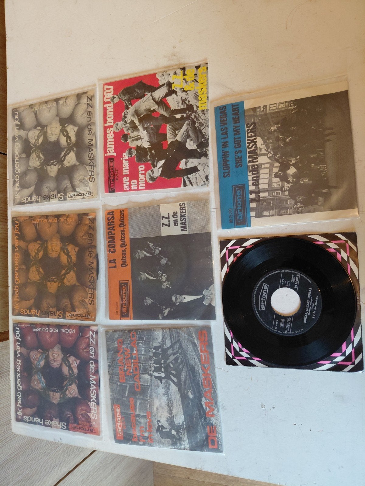ZZ en De Maskers - 8 stuks, Cd's en Dvd's, Vinyl Singles, Gebruikt, Originele persing, 7 inch, Ophalen of Verzenden