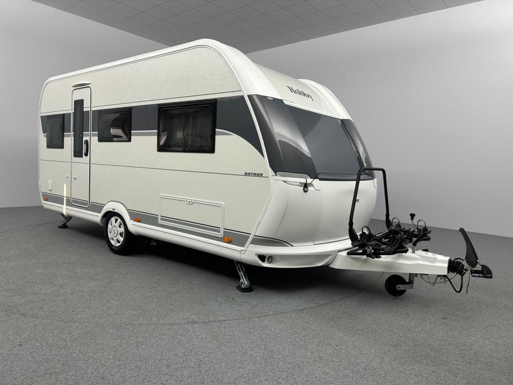 Hobby On Tour 460 DL Enkele bedden Mover Fietsendrager, Caravans en Kamperen, Caravans, Hobby, Bedrijf, Koelkast, 4 tot 5 meter