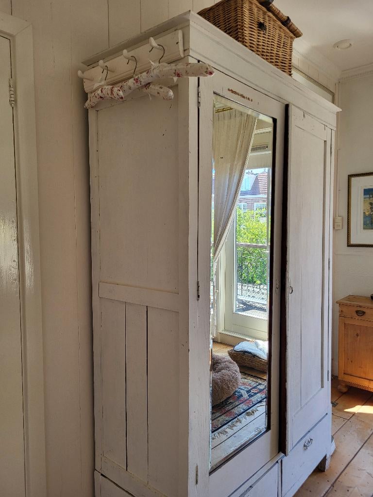 Kast hang leg brocante, Gebruikt, 100 tot 150 cm, Ophalen of Verzenden, 150 tot 200 cm