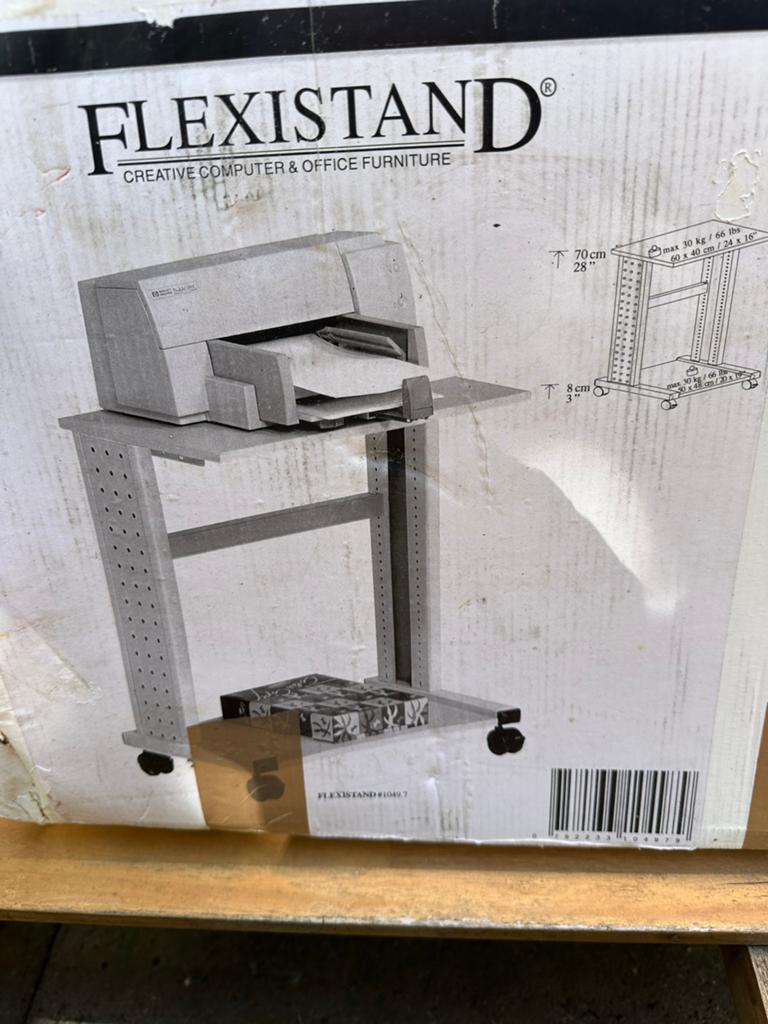 Flexistand Computer meubel, Ophalen, 70 tot 120 cm, Zo goed als nieuw, Metaal