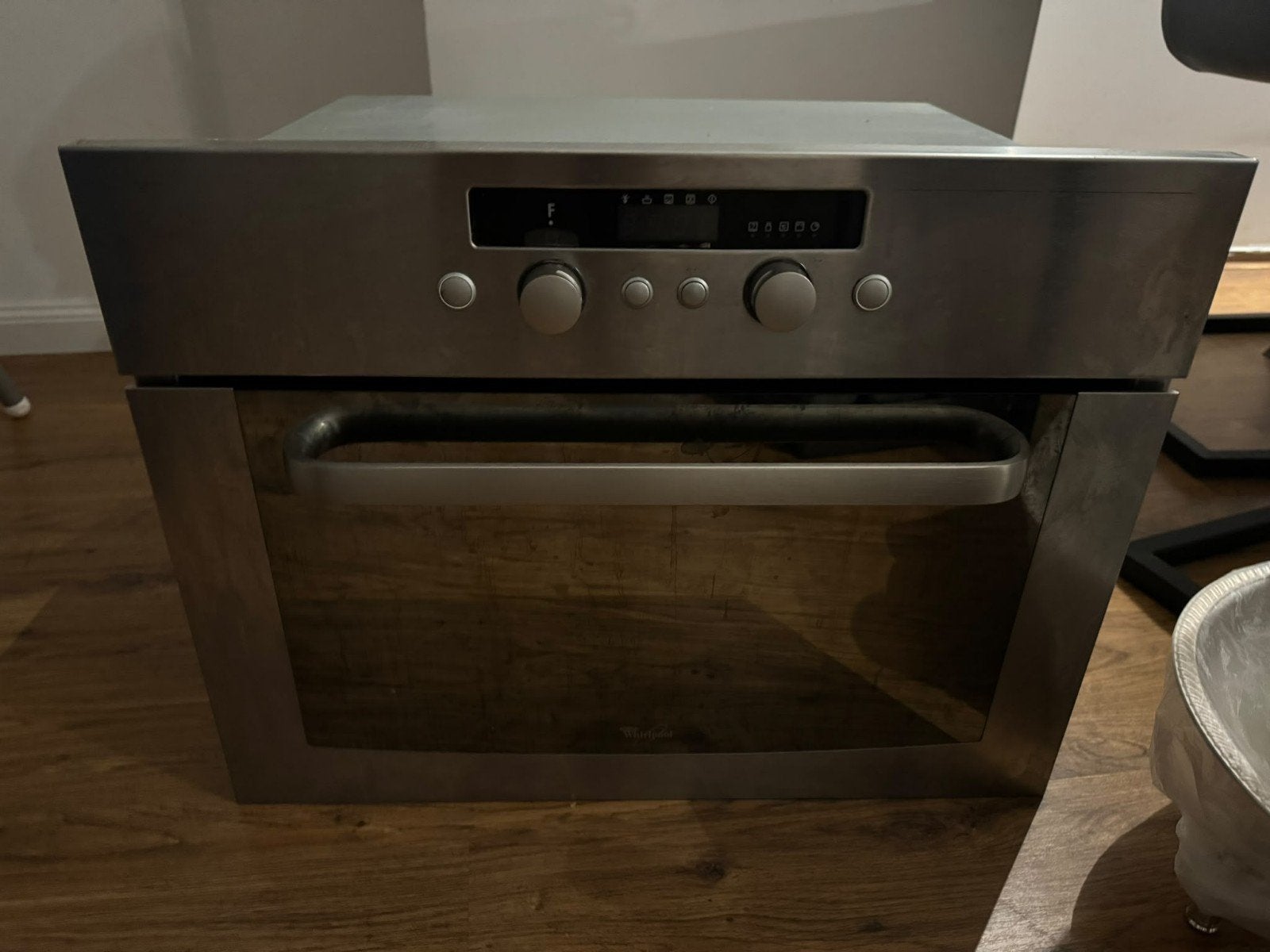 Inbouw oven met grill - RVS whirlpool, Hete lucht, 60 cm of meer, Ophalen of Verzenden, Oven met grill