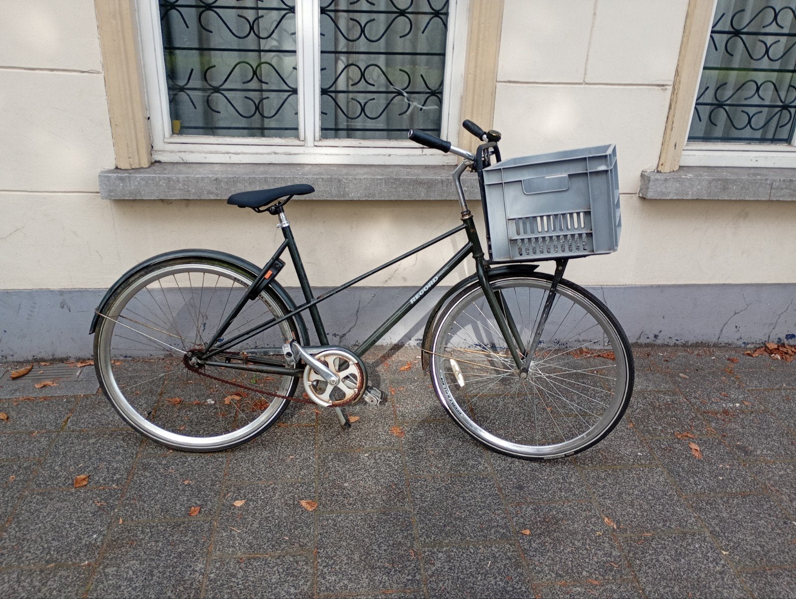 Damesfiets met voordrager en krat, Fietsen en Brommers, Velgrem, Ophalen, Overige merken, 53 tot 56 cm