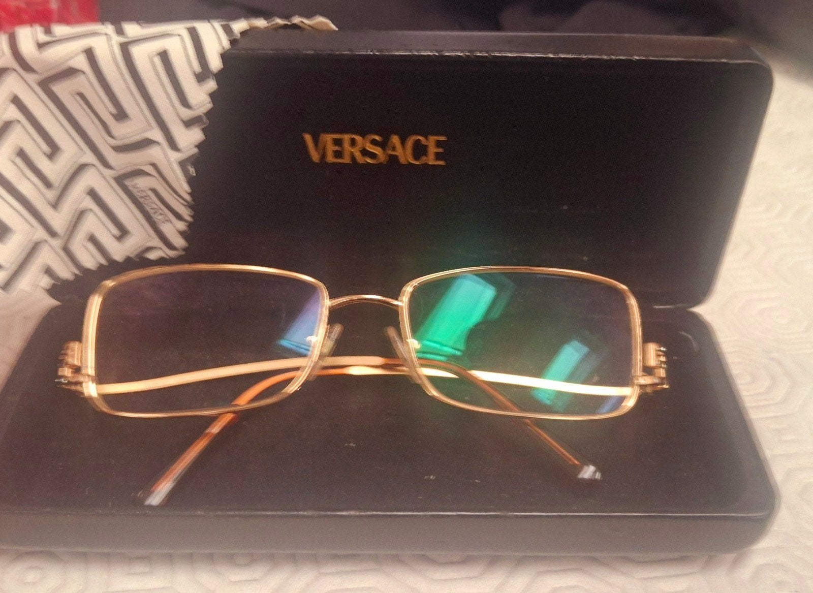 Vintage Versace Mod. 1030-B Bril Goud Kleur1002  Strasskrist, Overige kleuren, Gianni Versace, Ophalen of Verzenden, Zo goed als nieuw