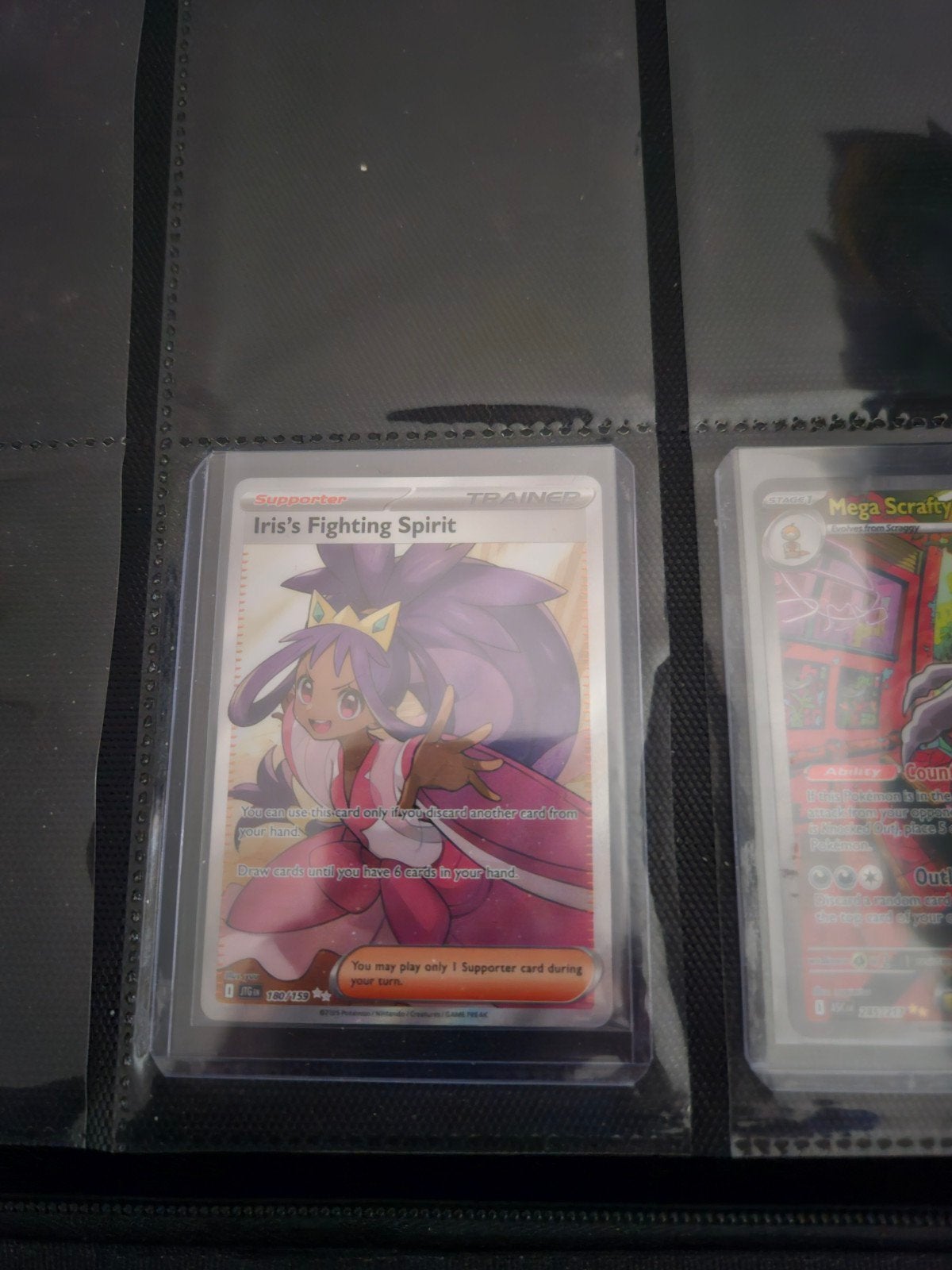 Pokemon Iris's Fighting Spirit 180/159 Journey Toghter, Ophalen of Verzenden, Zo goed als nieuw, Losse kaart, Foil