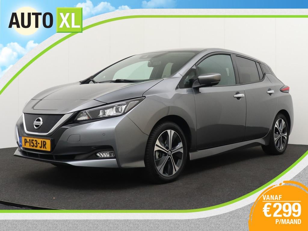 Nissan Leaf N-Connecta 40 kWh Adapt. Cruise Warmtepomp 360*, Auto's, Nissan, Stof, Gebruikt, Zwart, 150 pk