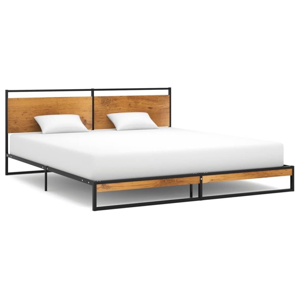 Tweepersoonsbed 180x200 -nieuw-, Verzenden, Zwart, 200 cm, Metaal