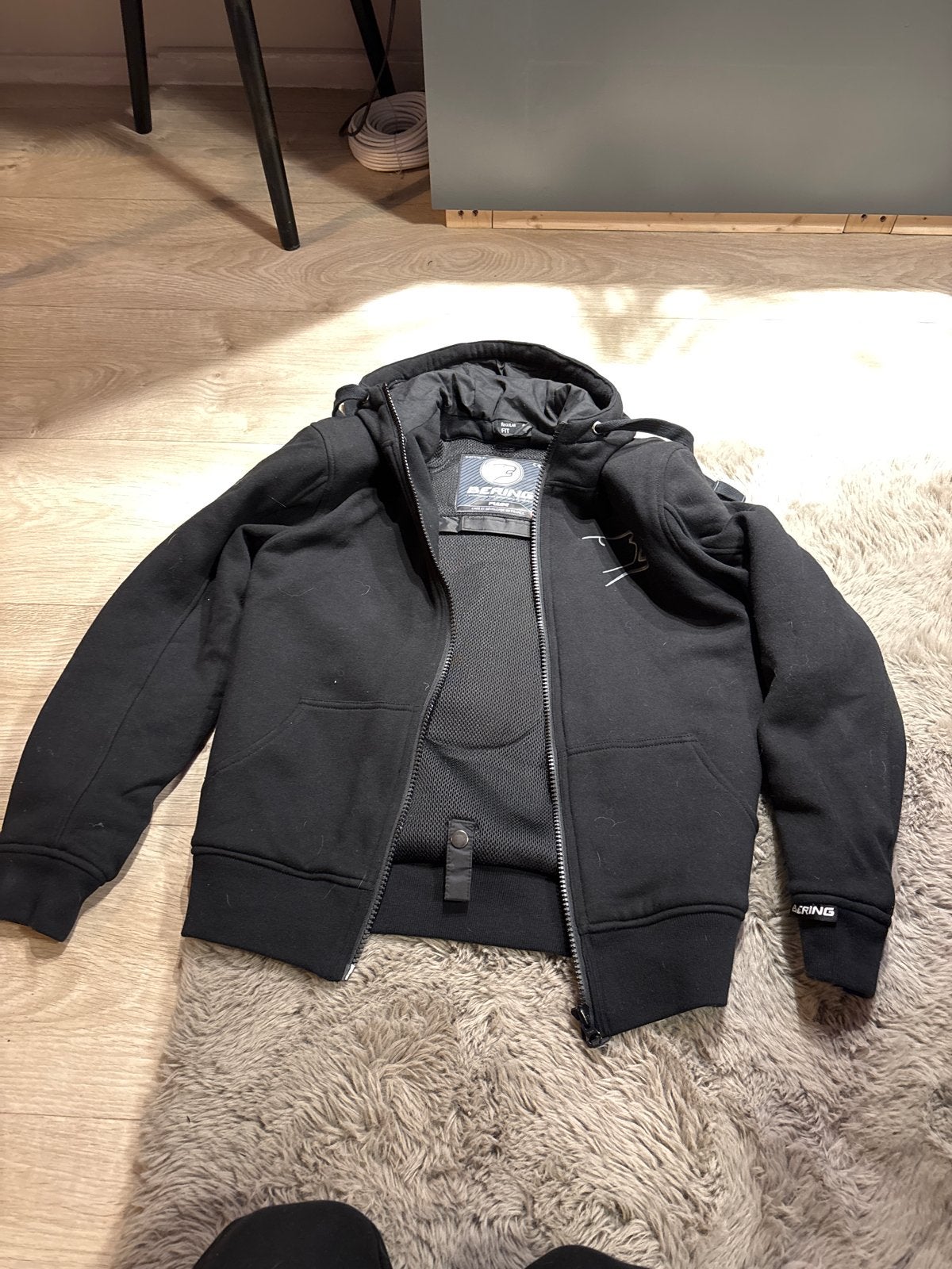 Bering Hoodiz Motorjas - Zwart, Maat S, Motoren, Ophalen of Verzenden, Tweedehands, Dames, Jas | textiel