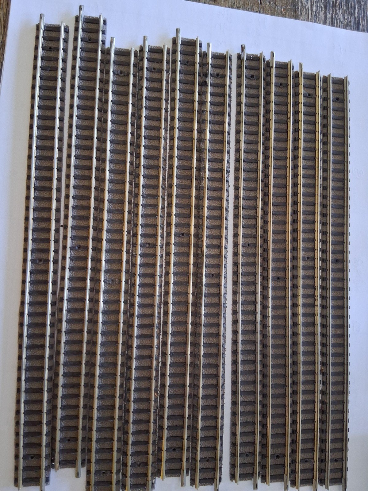 Set van 10 fleischmann rechte rails 9100, Gebruikt, Gelijkstroom, Fleischmann, Rails