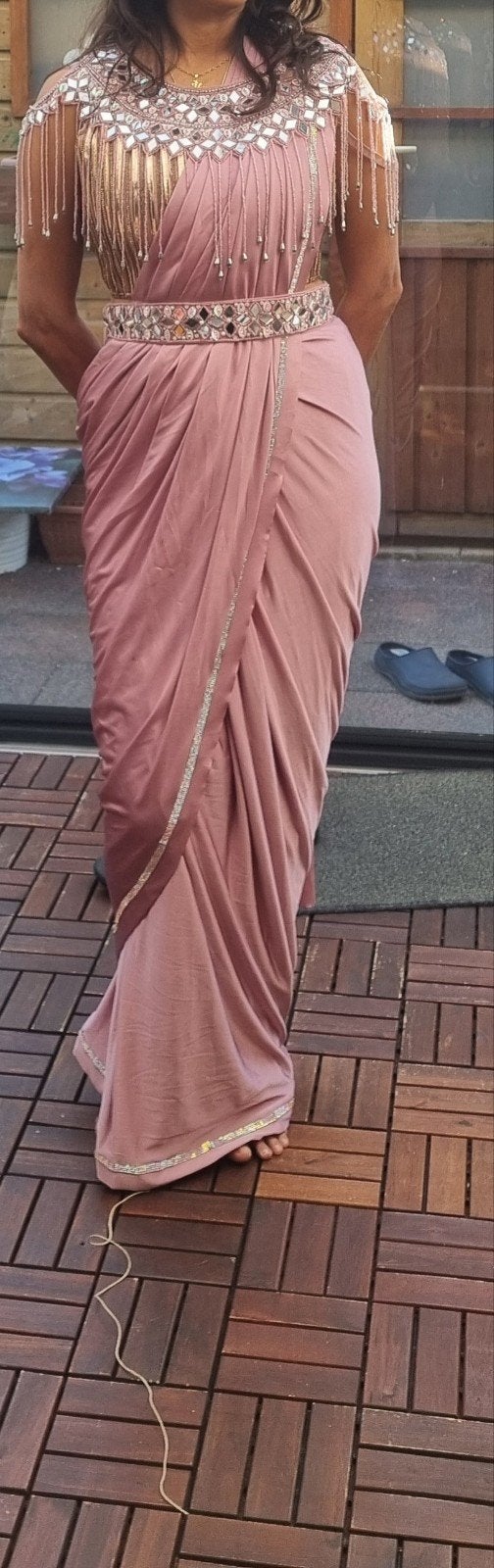 Mooie Lehenga's, Sari's en Avondjurken (S/M) - Te Koop/Huur, Ophalen, Gedragen, Maat 36 (S), Overige typen
