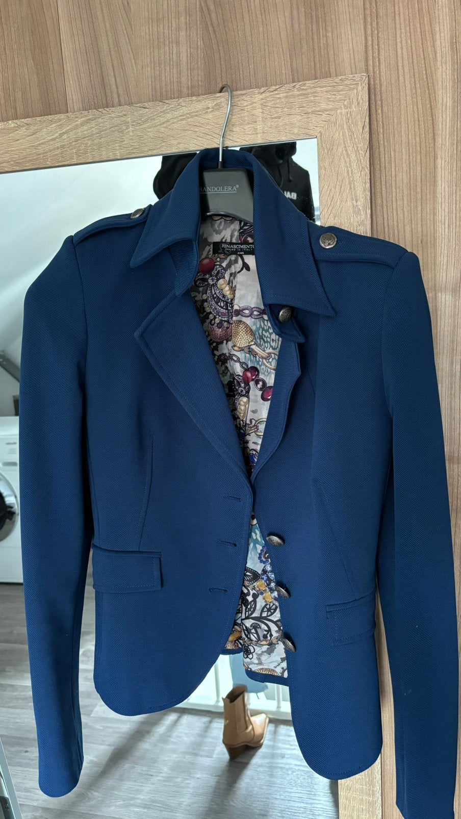 Blauwe blazer Rinascimento, Kleding | Dames, Maat 38/40 (M), Blauw, Ophalen of Verzenden, Zo goed als nieuw